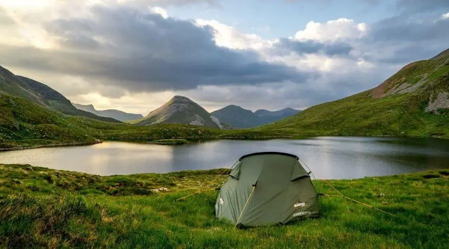 Wild camping in the highlands and isolated Western Isles of Scotland