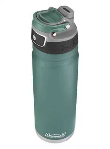 Coleman FreeFlow AutoSeal Stainless Steel Water Bottle