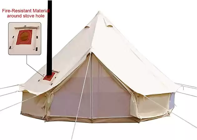 PlayDo 4-Season Waterproof Cotton Canvas Bell Tent